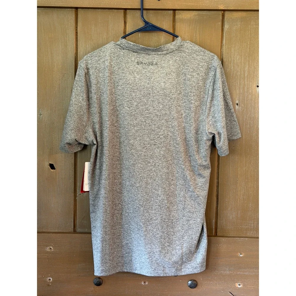 Spyder Mens Polar Heather Gray DryWeb Wicking Active T-Shirt SMK118 New